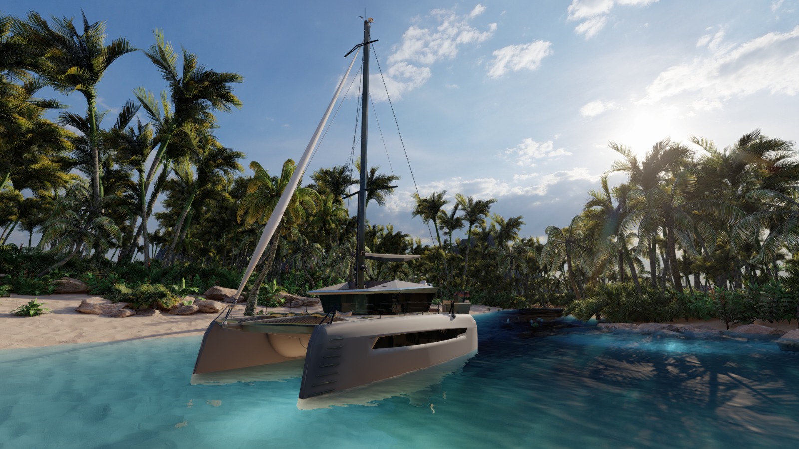 ONYX 10.5 Catamaran, full view